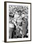 Buck Buchanan in Locker-Room, Superbowl I, Los Angeles, California, January 15, 1967-Bill Ray-Framed Photographic Print