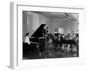 Buck Clayton, Charlie Parker, Dexter Gordon, Charles Thompson, Danny Barker, Jimmy Butts, JC Heard-null-Framed Photo