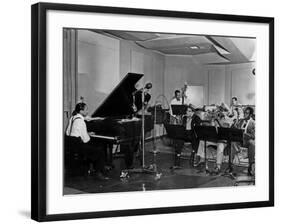 Buck Clayton, Charlie Parker, Dexter Gordon, Charles Thompson, Danny Barker, Jimmy Butts, JC Heard-null-Framed Photo