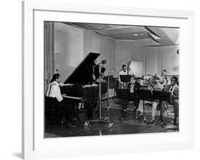 Buck Clayton, Charlie Parker, Dexter Gordon, Charles Thompson, Danny Barker, Jimmy Butts, JC Heard-null-Framed Photo