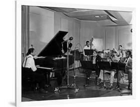 Buck Clayton, Charlie Parker, Dexter Gordon, Charles Thompson, Danny Barker, Jimmy Butts, JC Heard-null-Framed Photo