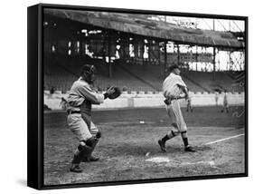 Buck Hezog, New York Giants, Baseball Photo - New York, NY-Lantern Press-Framed Stretched Canvas