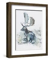 Buck in the Grass, 2006-Mark Adlington-Framed Giclee Print