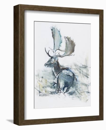 Buck in the Grass, 2006-Mark Adlington-Framed Giclee Print