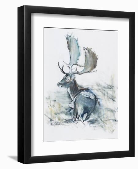 Buck in the Grass, 2006-Mark Adlington-Framed Giclee Print