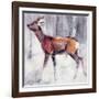 Buck in the Snow, 2000-Mark Adlington-Framed Giclee Print