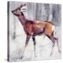 Buck in the Snow, 2000-Mark Adlington-Stretched Canvas