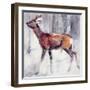 Buck in the Snow, 2000-Mark Adlington-Framed Giclee Print