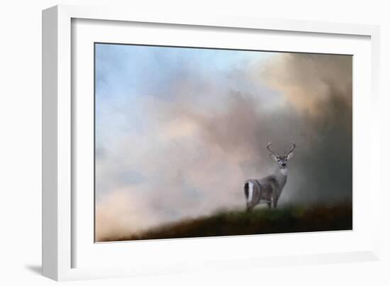 Buck on the Hill-Jai Johnson-Framed Giclee Print