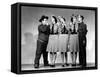 Buck Privates, Lou Costello, Maxine Andrews, Patty Andrews, Laverne Andrews, 1941-null-Framed Stretched Canvas