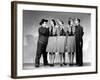 Buck Privates, Lou Costello, Maxine Andrews, Patty Andrews, Laverne Andrews, 1941-null-Framed Photo