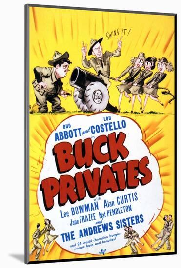 Buck Privates - Movie Poster Reproduction-null-Mounted Photo