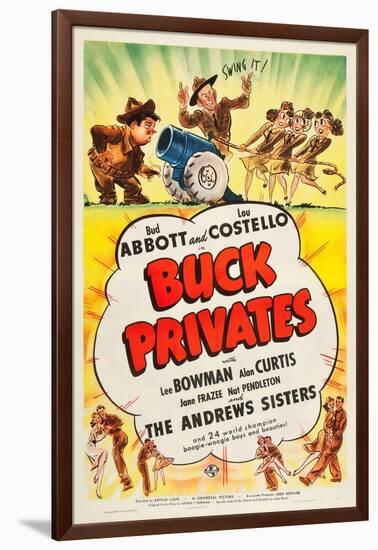 Buck Privates-null-Framed Art Print