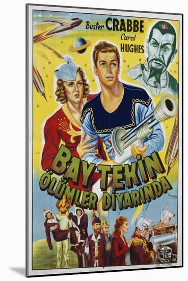 Buck Rogers Turkish Movie Poster-null-Mounted Giclee Print