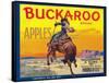 Buckaroo Apple Label - Wenatchee, WA-Lantern Press-Framed Stretched Canvas