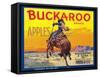 Buckaroo Apple Label - Wenatchee, WA-Lantern Press-Framed Stretched Canvas