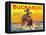 Buckaroo Apple Label - Wenatchee, WA-Lantern Press-Framed Stretched Canvas