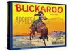 Buckaroo Apple Label - Wenatchee, WA-Lantern Press-Stretched Canvas