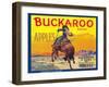 Buckaroo Apple Label - Wenatchee, WA-Lantern Press-Framed Art Print