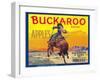 Buckaroo Apple Label - Wenatchee, WA-Lantern Press-Framed Art Print