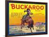 Buckaroo Apple Label - Wenatchee, WA-Lantern Press-Framed Art Print