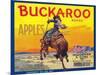 Buckaroo Apple Label - Wenatchee, WA-Lantern Press-Mounted Art Print