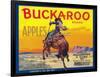 Buckaroo Apple Label - Wenatchee, WA-Lantern Press-Framed Art Print