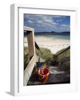 Bucket and Spade on the Steps Leading to the Beach Near Blockhouse Point, Tresco-Fergus Kennedy-Framed Photographic Print