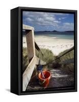 Bucket and Spade on the Steps Leading to the Beach Near Blockhouse Point, Tresco-Fergus Kennedy-Framed Stretched Canvas