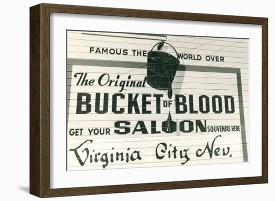 Bucket of Blood Saloon, Virginia City-null-Framed Art Print