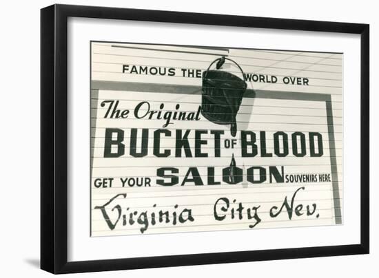 Bucket of Blood Saloon, Virginia City-null-Framed Art Print