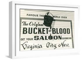 Bucket of Blood Saloon, Virginia City-null-Framed Art Print