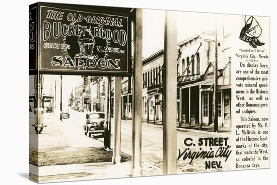 Bucket of Blood Saloon, Virginia City-null-Stretched Canvas