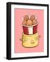 Bucket of Chickens-Danielle O'Malley-Framed Art Print