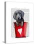 Buckets of Love Dachshund Puppy-Fab Funky-Stretched Canvas