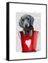 Buckets of Love Dachshund Puppy-Fab Funky-Framed Stretched Canvas