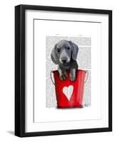 Buckets of Love Dachshund Puppy-Fab Funky-Framed Art Print