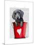 Buckets of Love Dachshund Puppy-Fab Funky-Mounted Art Print