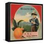 Buckeye Boy Brand - Covina, California - Citrus Crate Label-Lantern Press-Framed Stretched Canvas