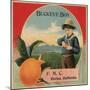 Buckeye Boy Brand - Covina, California - Citrus Crate Label-Lantern Press-Mounted Art Print