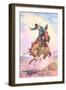 Bucking Bronco Out on Range-null-Framed Art Print