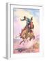 Bucking Bronco Out on Range-null-Framed Art Print