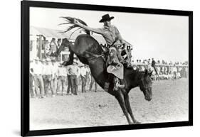 Bucking Bronco Photo-null-Framed Art Print