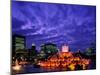 Buckingham Fountain and City Skyline, Chicago, Illinois, USA-Steve Vidler-Mounted Photographic Print