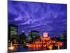 Buckingham Fountain and City Skyline, Chicago, Illinois, USA-Steve Vidler-Mounted Photographic Print