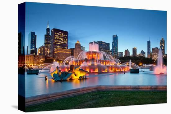 Buckingham Fountain Chicago-null-Stretched Canvas