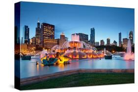 Buckingham Fountain Chicago-null-Stretched Canvas