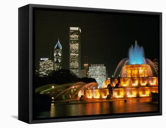 Buckingham Fountain, Grant Park, Chicago, Illinois, USA-null-Framed Stretched Canvas