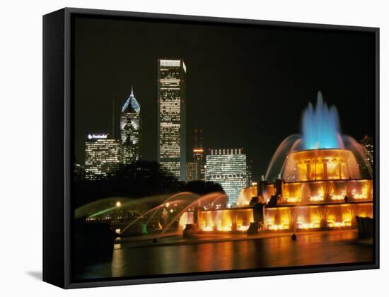 Buckingham Fountain, Grant Park, Chicago, Illinois, USA-null-Framed Stretched Canvas