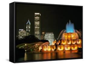 Buckingham Fountain, Grant Park, Chicago, Illinois, USA-null-Framed Stretched Canvas